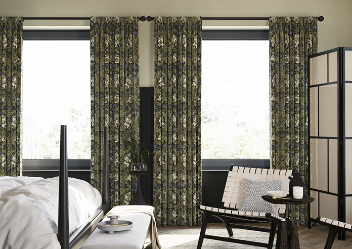 William Morris African Marigold Velvet, Cornflower - Made to Measure Curtains - Image 3